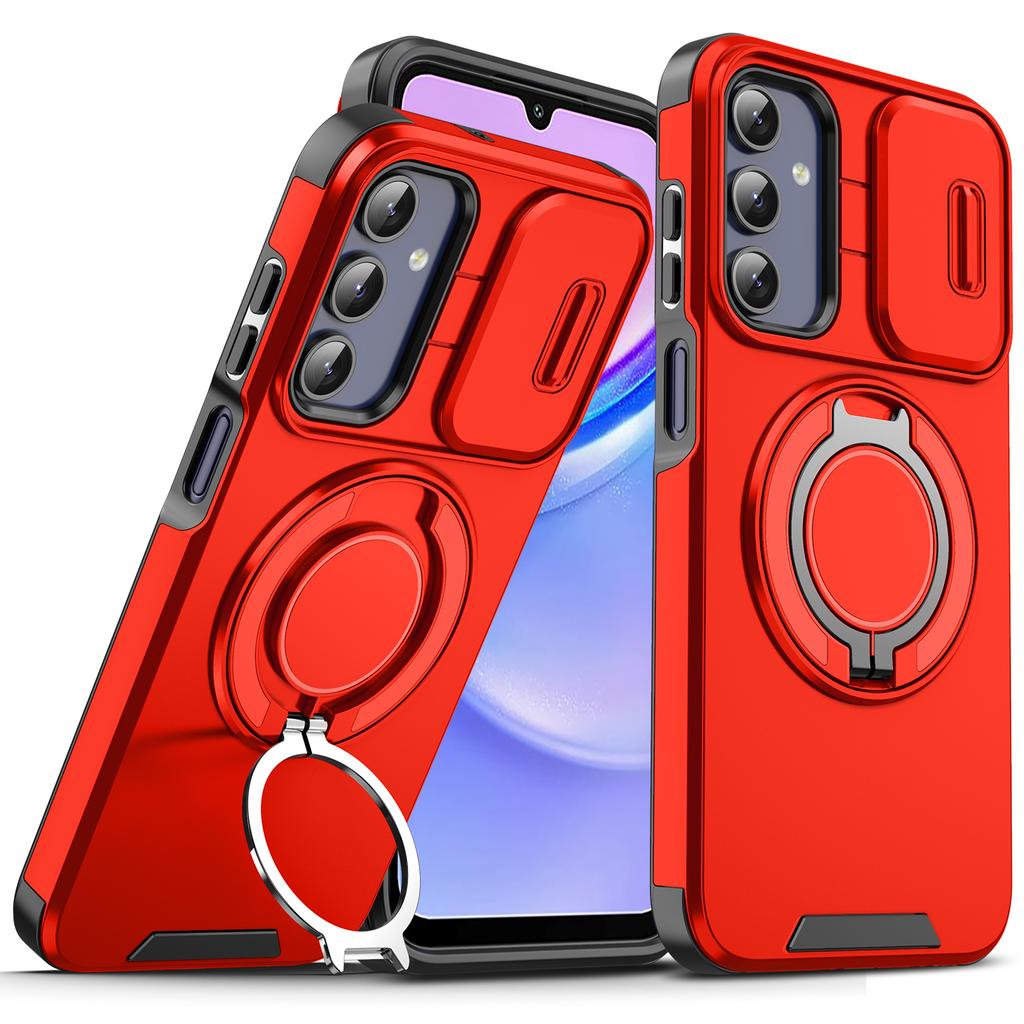 Роскошный бронированный чехол для телефона Samsung Galaxy A56 A36 A26 A16 A06 A54 A14 Магнитный держатель-подставка Защита объектива Ударопрочный чехол