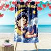 Custom NameMoon, stars, Betty Boop Beach Towel Soft Microfiber Summer Towel Quick Dry Absorbent Towel for Beach Swimming Pool Travel