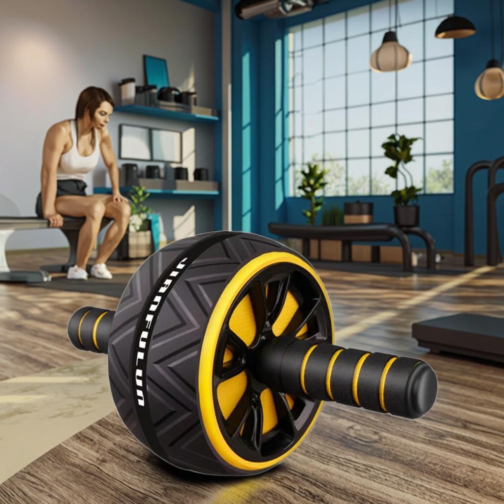 Classic Workout Ab Roller Wheel Abdominal Home Fitness Exercise Ab Wheel Roller Abdominal Carver with Free Knee Mat