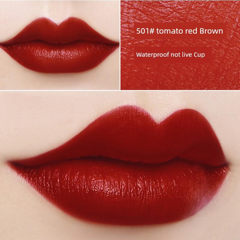 Big Brand Genuine Goods Non-Fading No Stain on Cup Carrot Lipstick Waterproof Smear-Proof Yellow Skin White Nature Matte
