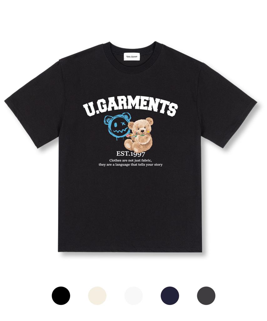 UNION GARMENTS Artbear Свободная футболка с коротким рукавом 5 цветов