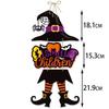 New Halloween Pumpkin Hanging Sign Spooky Witch Bat Trick or Treat Banners Front Door Decor Party Decorations