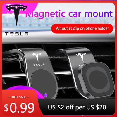 Автомобильная наклейка 2025 Новый Tesla Магнитный держатель для телефона на приборную панель Автомобильное крепление на вентиляционное отверстие Магнитное Автомобильное крепление для Tesla Model-3 Model-S Model-X M