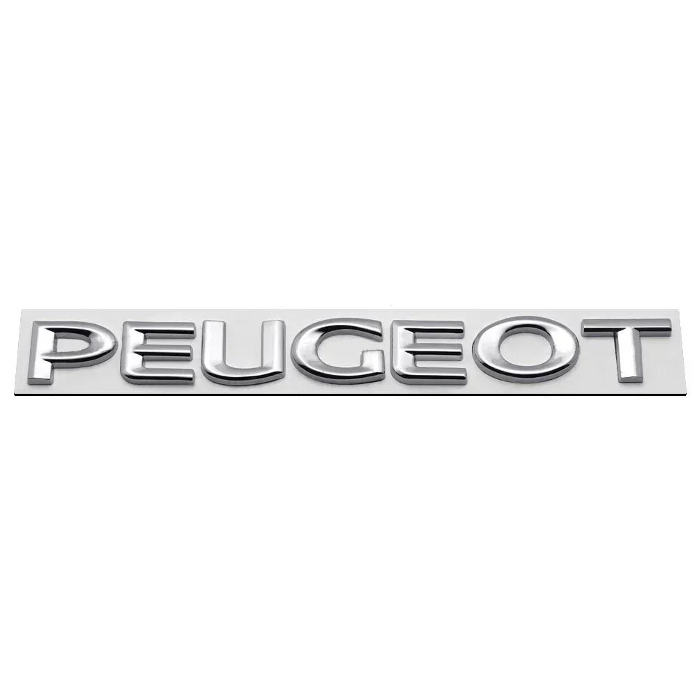 Metal Car Tail Letter Emblem Sticker Rear Trunk Badge Decoration for Peugeot 107 208 301 307 308 407 108 206 207 408 2008 5008