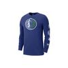 NBA Dallas Mavericks City Edition L/S T-shirt Blue Men Streetwear DV6030-495