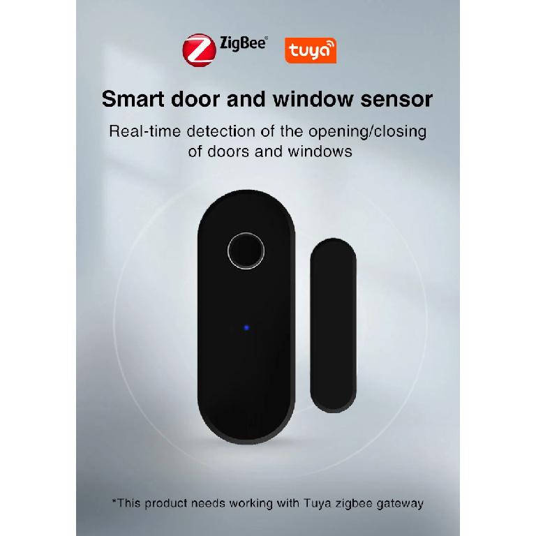 Tuya Zigbee Door Window Sensor Open Closed Detector Smart Home Security Protection Detector Smart Life APP Work With The Gateway