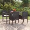 Day and Night - Day and Night Garden Chairs with Cushions 4 Units Black Synthetic Rattan