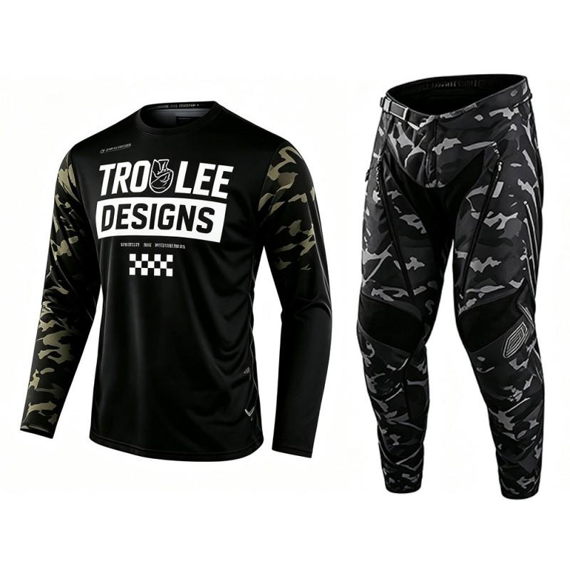 Men Women Long Sleeve Cycling Jersey Set Moisture Wicking Off-Road Mountain Bike Racing Clothes Quick Dry
