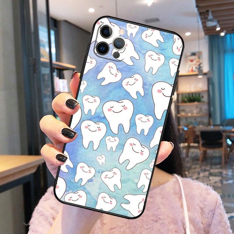 Чехол для телефона с рисунком зуба стоматолога для iPhone 14 Pro Max XS X XR Чехол для iPhone 13 12 Mini 11 Pro Max 7 8 Plus