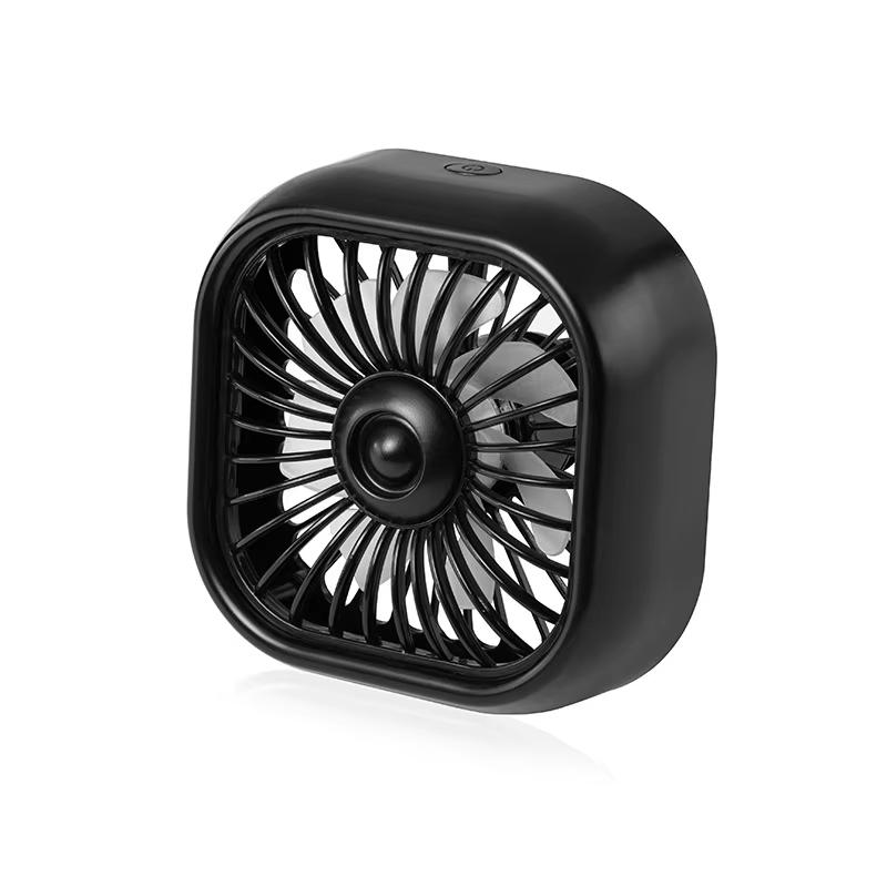 USB Powered Car Air Vent Fan 1 Speed Adjustable Cooling Cooler with Color LED Light Quiet Ventilation Car Interior Accessory