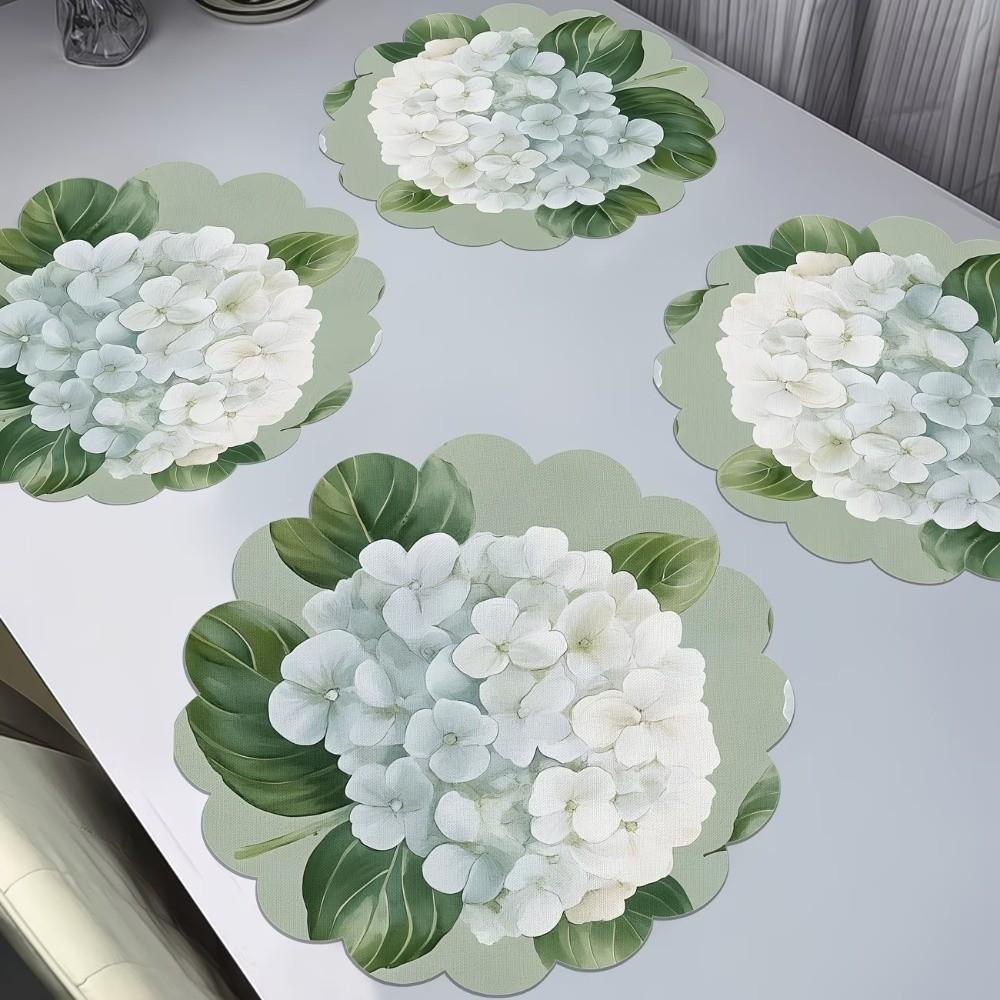 Heat Resistant Petal Round Mat Round Shape Heat Resistant Placemats Tea Party
