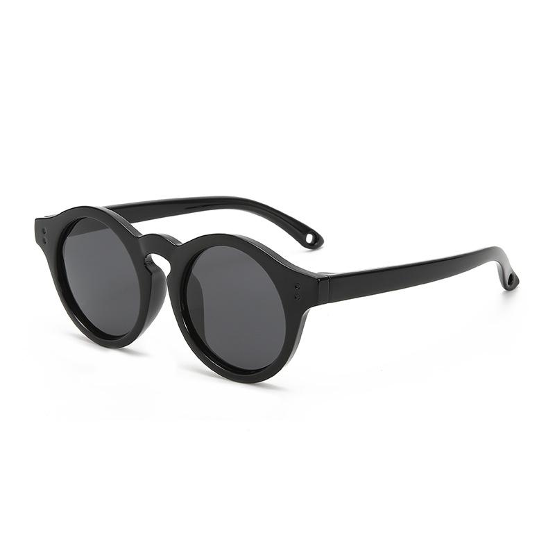 Latest Children's Silicone Sunglasses For Boy And Children's Round Frames Sunshade Children's Sunglasses 23062
