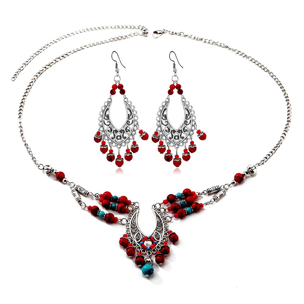 Аксессуары для волос Экзотические ретро-аксессуары для лба с кисточками Супер Фея Цепочка для волос Ожерелье двойного назначения Богемный комплект ювелирных изделий