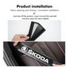 IZNH3 Carbon Fibe Car Seat Belt Pads Shoulder Cover Auto Accessories For Skoda Fabia Kodiaq Kamiq Superb Yeti Octavia Enyaq Rapid