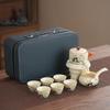 Yipan Ru Kiln Panda Automatic Ceramic Tea Set