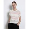 Ozoc Women S Wave Pattern Short Sleeve Sweater Ozoc 1234