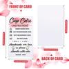 50 Pieces Tumbler Cup Cards,Cup Care Instructions Cards, Tumbler Care Cards, Cup of Care Mug Insert for Business
