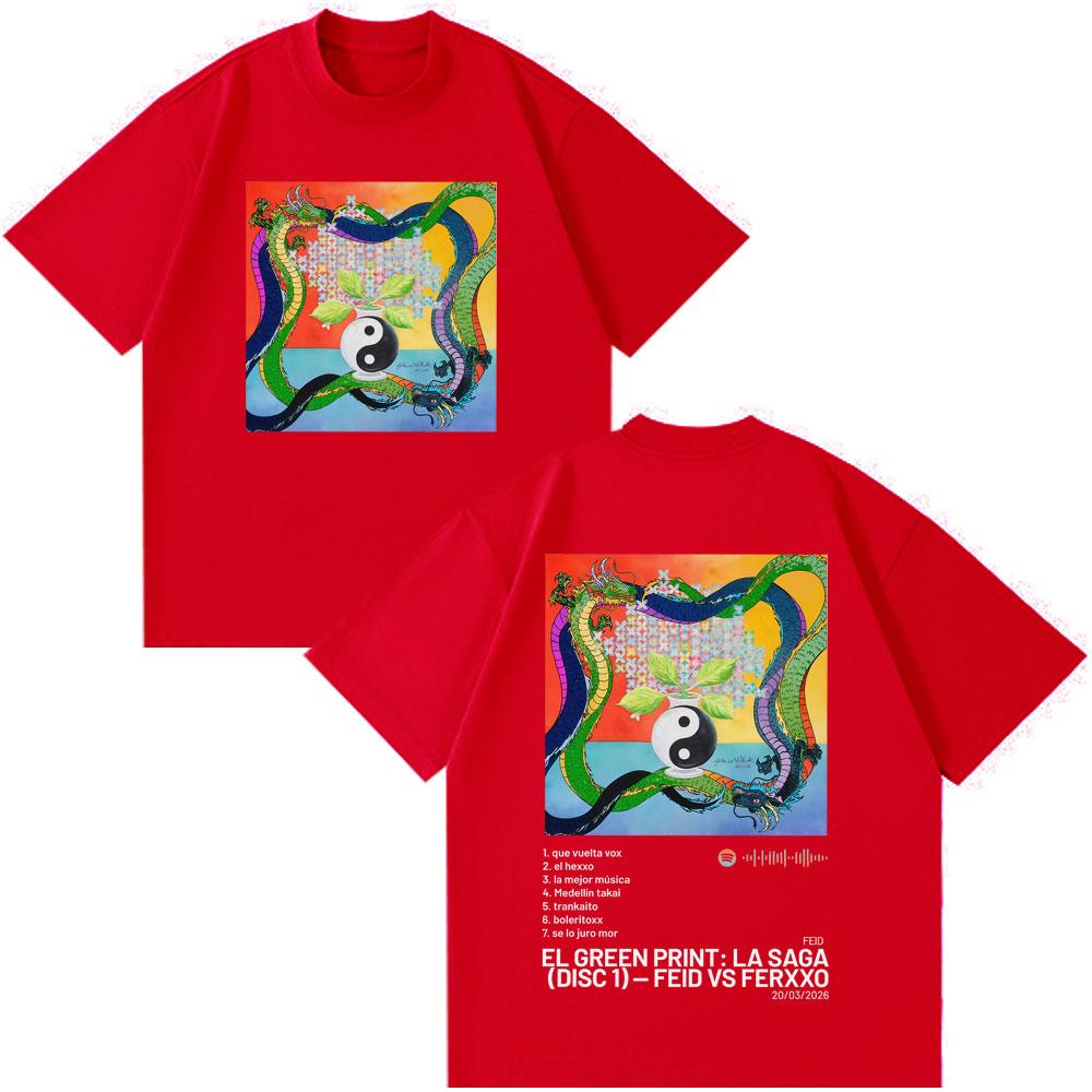 Rapper Feid Ferxxo Tour 2026 Album Print Tshirt Men Women Fashion Tshirts Summer Cotton Casual Loose High Quality Tshirts Tops