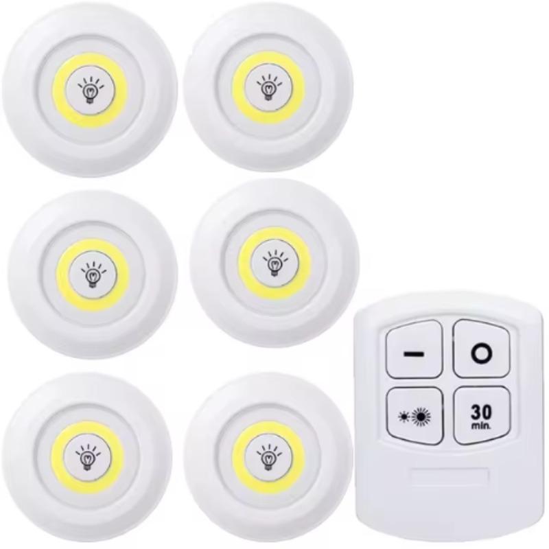 10W LED Under Counter Lights COB Light Battery Powered with Remote Control for Under Cabinet Closet Bedroom Kitchen Lighting