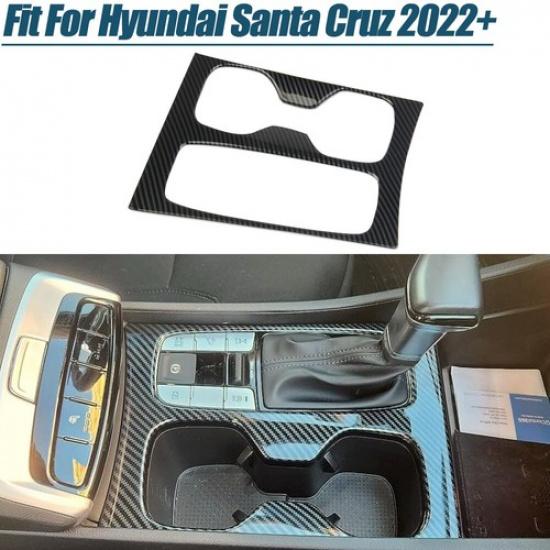 Carbon Fiber Center Console Gear Shift Panel Cover For Hyundai Santa Cruz +