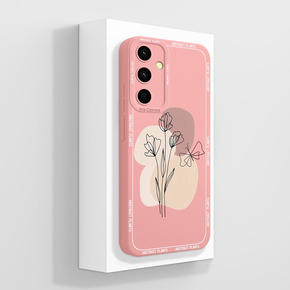For Samsung A35 5G Case Cute Funda For Galaxy A 35 Phone Back Cover Soft Liquid Silicone Camera Protection Shockproof Bumper
