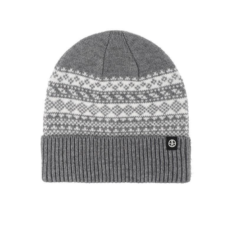 Женская зимняя шапка с жаккардовым узором Fair Isle с толстой повязкой на голову и наушниками