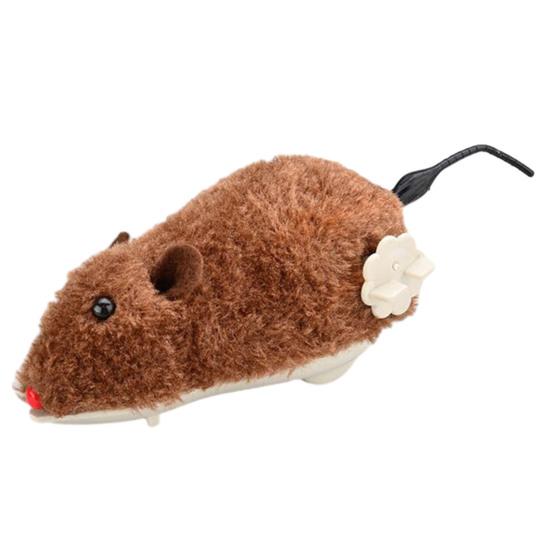 Cat Toy Realistic Mouse Shape Entertaining Toy Boredom Relief Interactive Clockwork Cat Plush Toy Pet Supplies