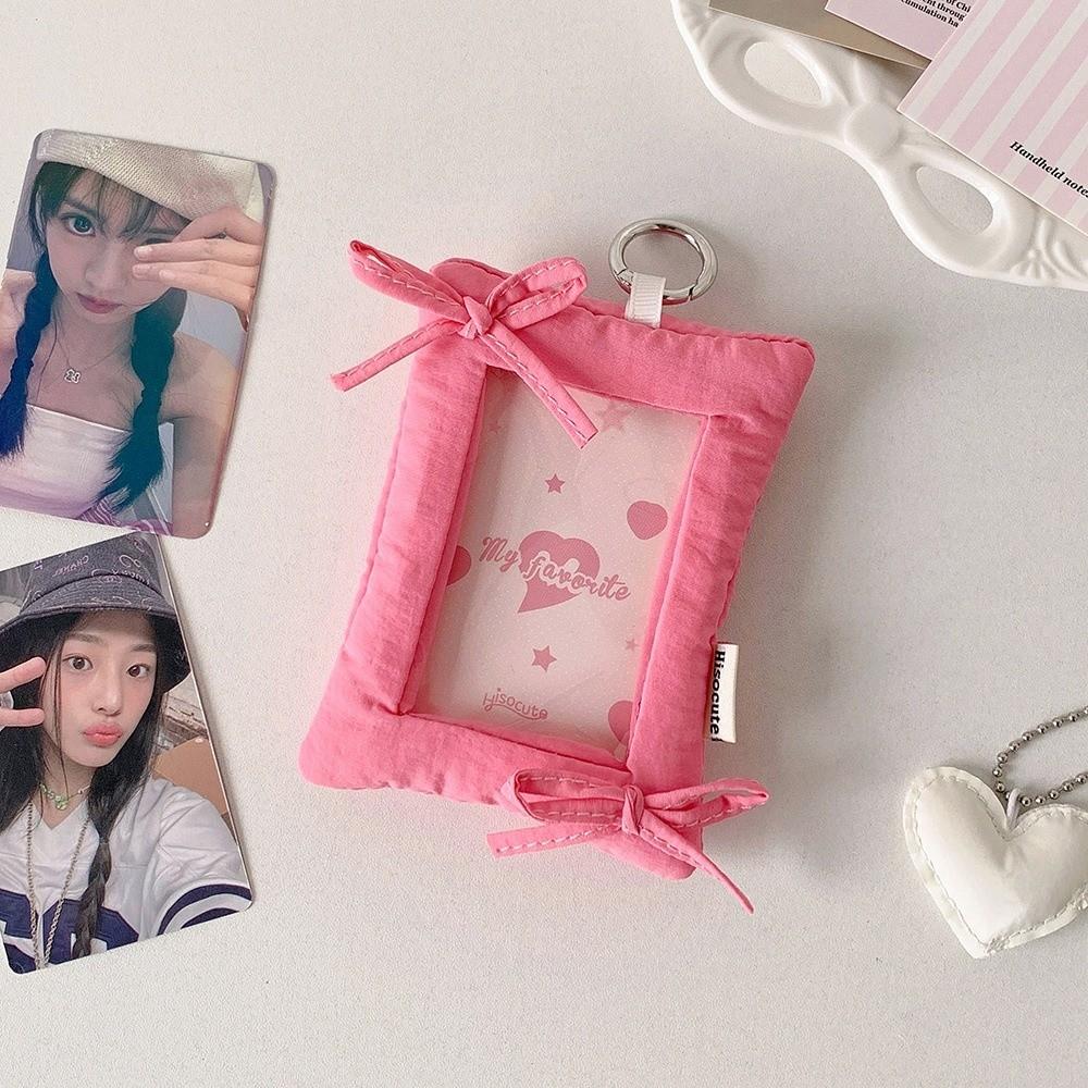 with Keychain Korean Photocard Holder Idol Card Display Protector Student Friends