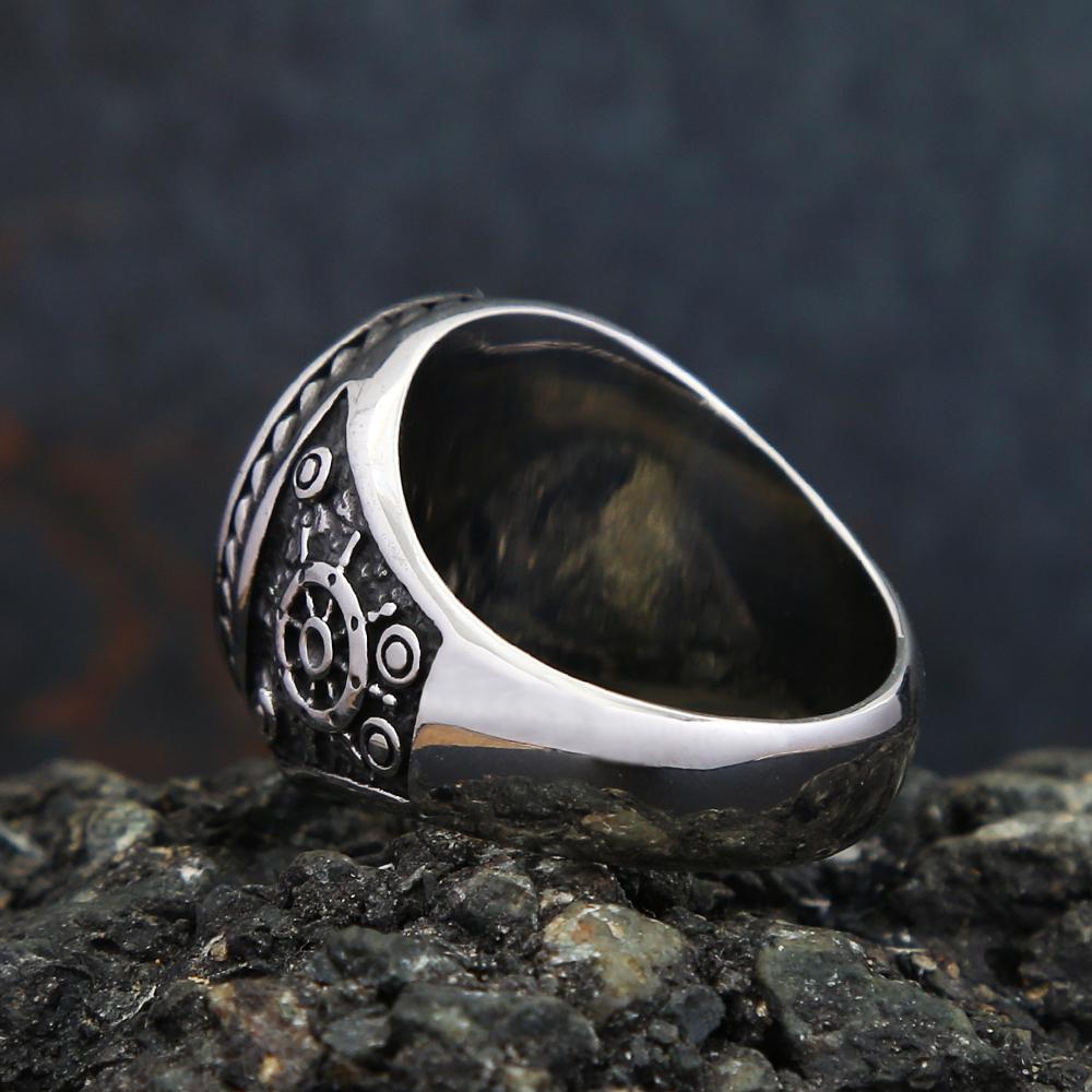 Модное панк-кольцо с двойным ножом и черепом из нержавеющей стали, винтажное пиратское кольцо для мужчин, уникальные байкерские ювелирные изделия, подарки, дропшиппинг