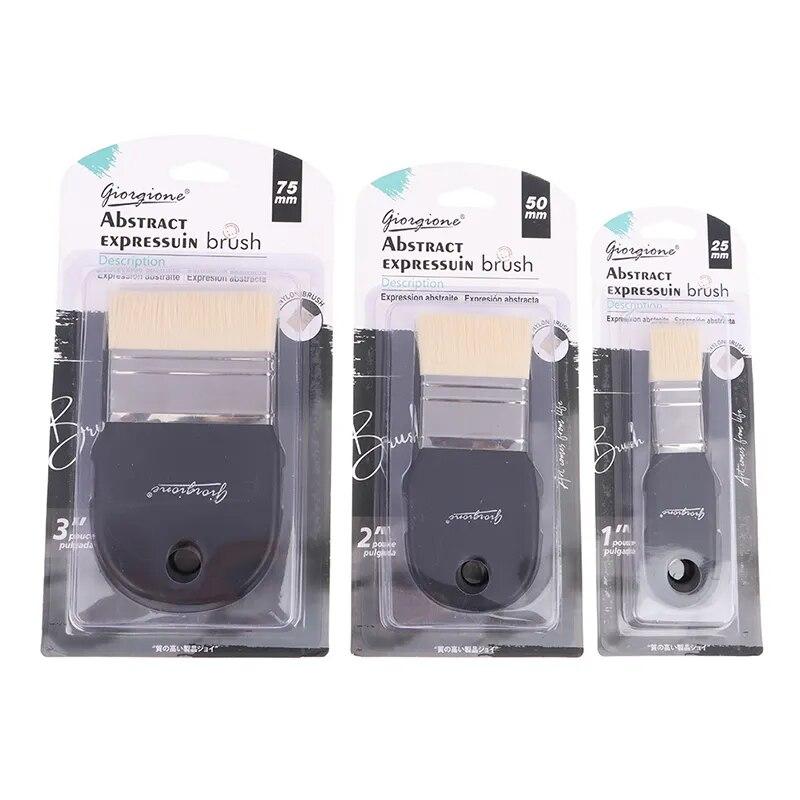 Универсальная кисть с жесткой щетиной для гуаши, акварели, масла и акрила с эргономичной ручкой