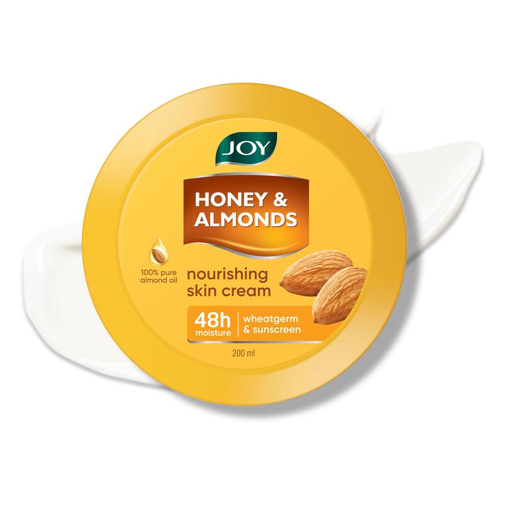 JOY Honey & Almonds Deep Nourishing Moisturizer 200ml Pack for Face Hands Body Hydration & Glow