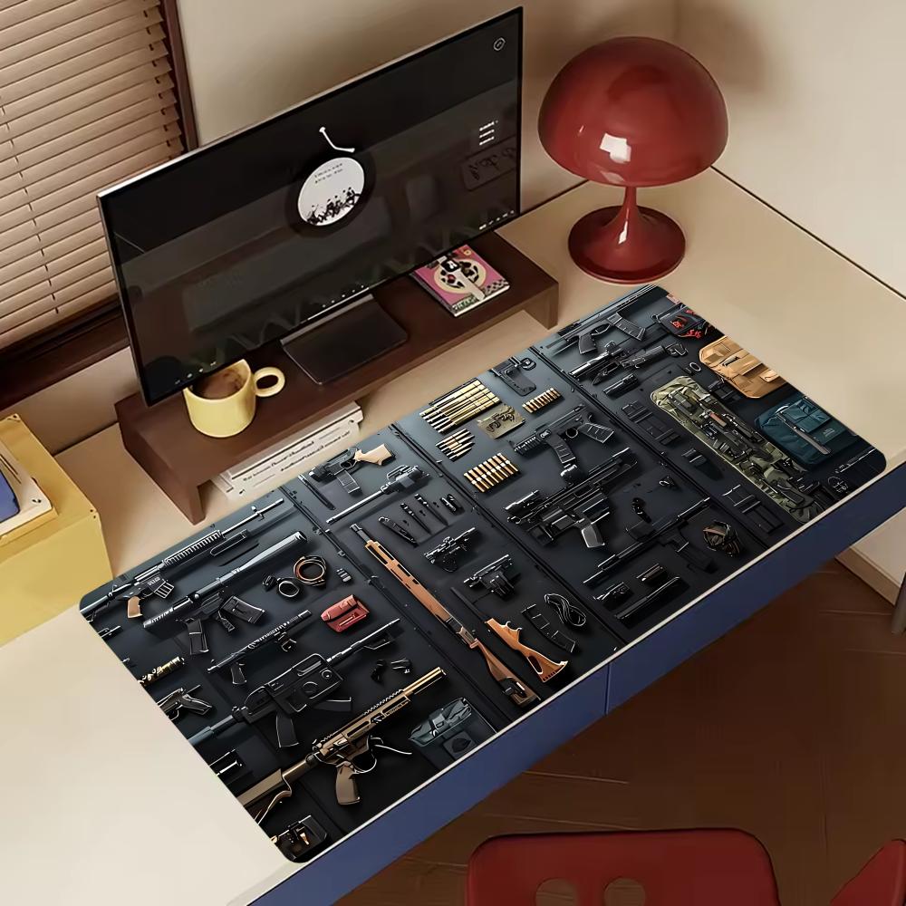Игровой коврик для мыши XXL, расширенный, с тактическим принтом, нескользящий, с прошитым краем, резиновая основа, настольный коврик, ковер для клавиатуры для ПК, ноутбука