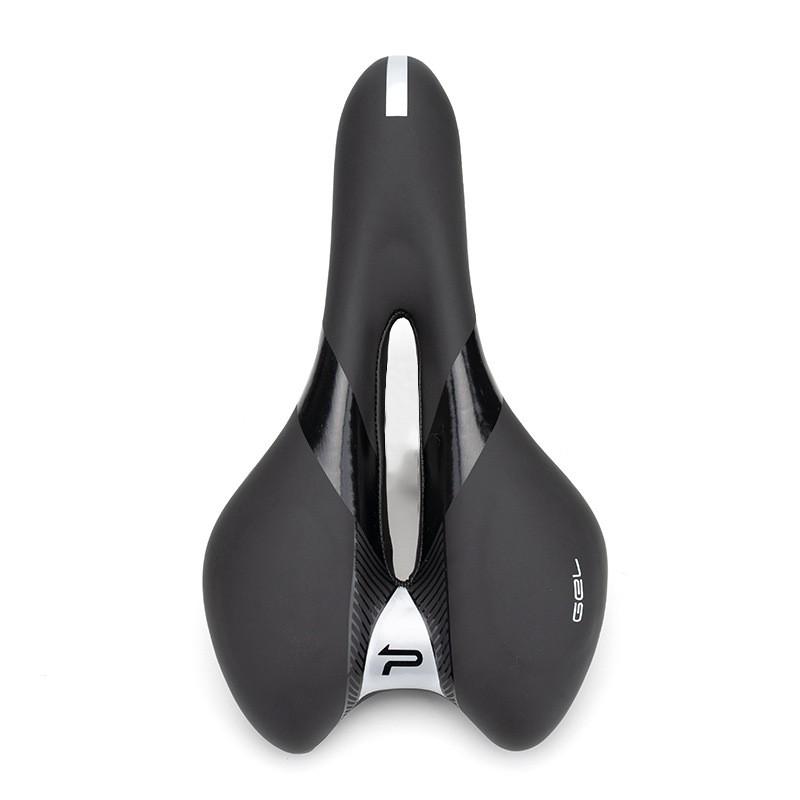 Comfortable Gel-Padded Bike Saddle With Hollow Design Breathable Shock Absorption Mountain Road Cycling Seat
