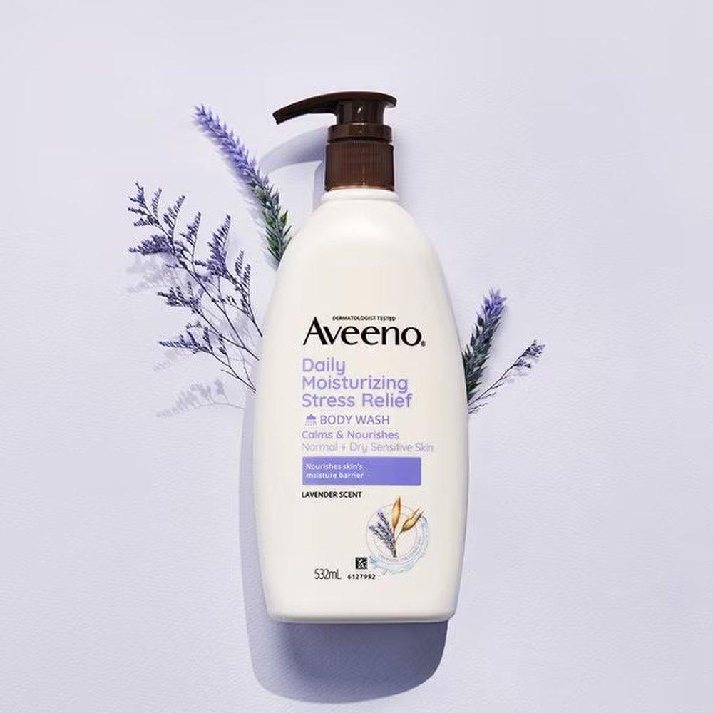 Aveeno Stress Relief Body Wash 532mL [Lavender, Mildly Acidic]