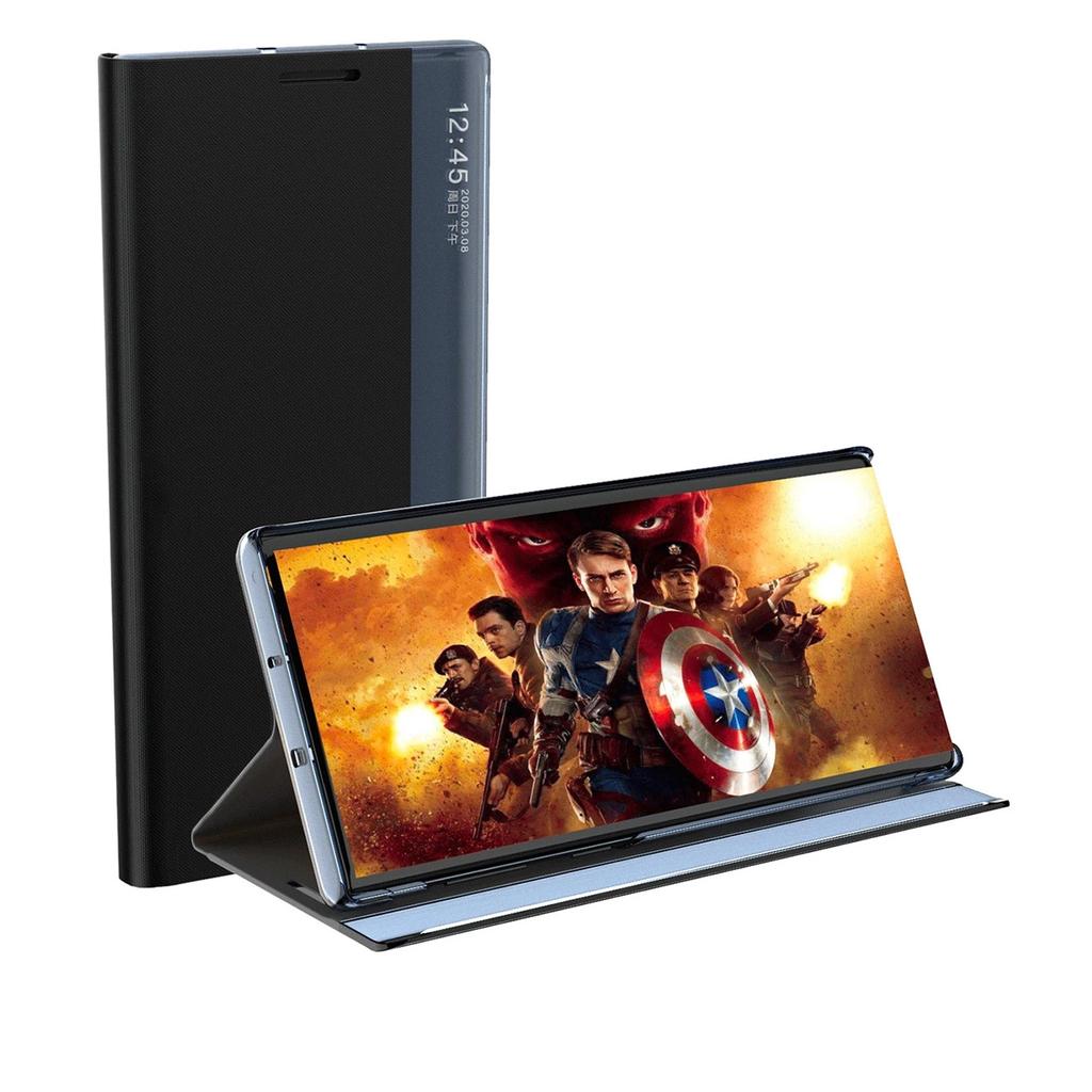 New Sleep View Case With Flap And Stand For Samsung Galaxy A55 - Blue