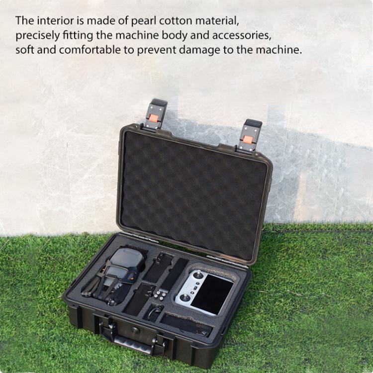 For DJI Mavic 3 Pro BRDRC Safety Carrying Case Storage Bag Hard Travel Waterproof Shock-proof Box (Black)