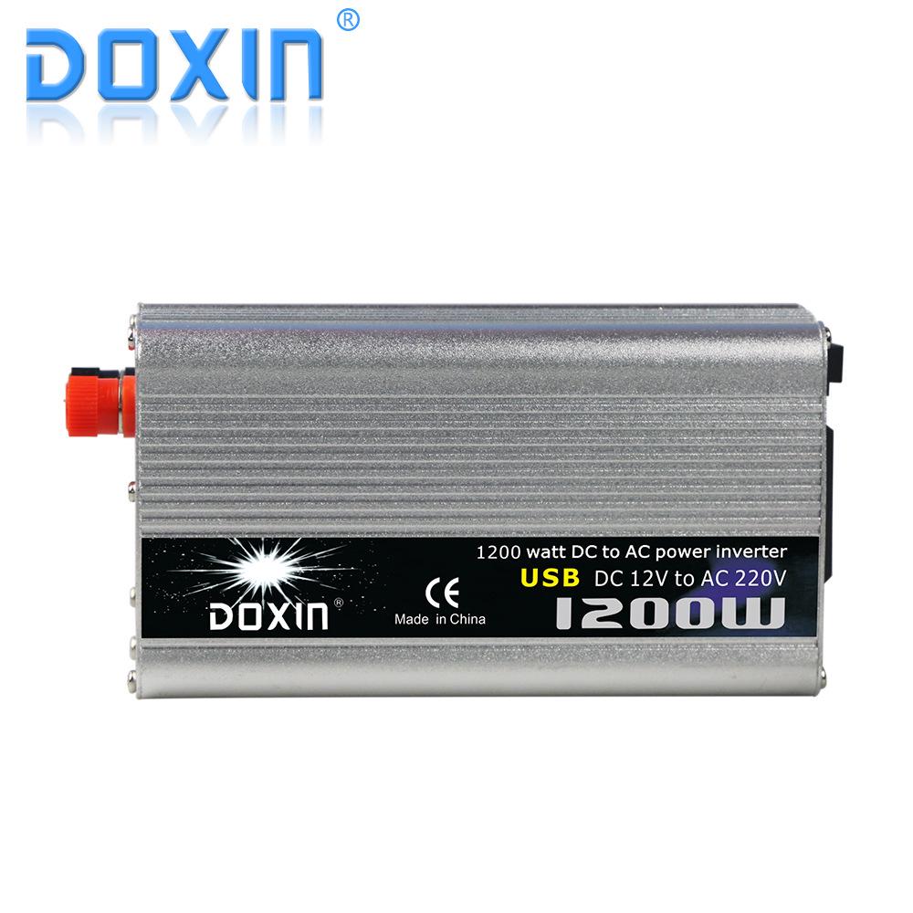DOXIN 1200 Вт Автомобильный инвертор 12 В в 220 В Преобразователь мощности с USB - Серебристый