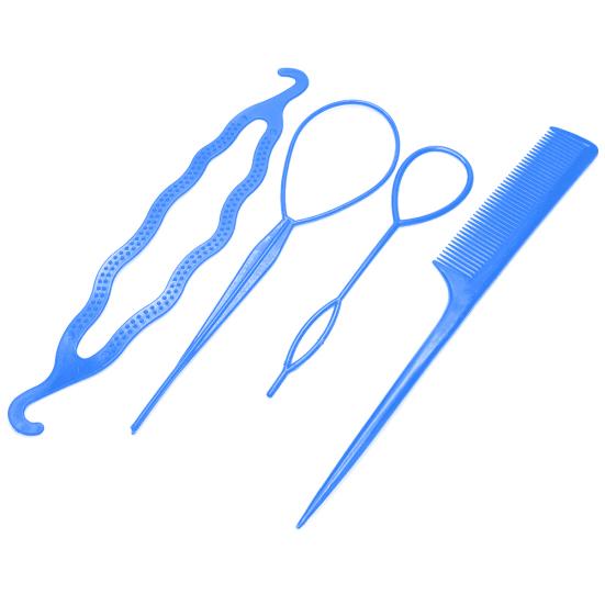 4шт коса хвост булочка расческа аксессуар для волос DIY парикмахерский набор для укладки волос