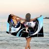 1pc Demon Slayer2 Beach Towel with Custom Name, Beach/Swimming/Bath/Picnic/Camping Towel, Suitable for Seaside Beaches