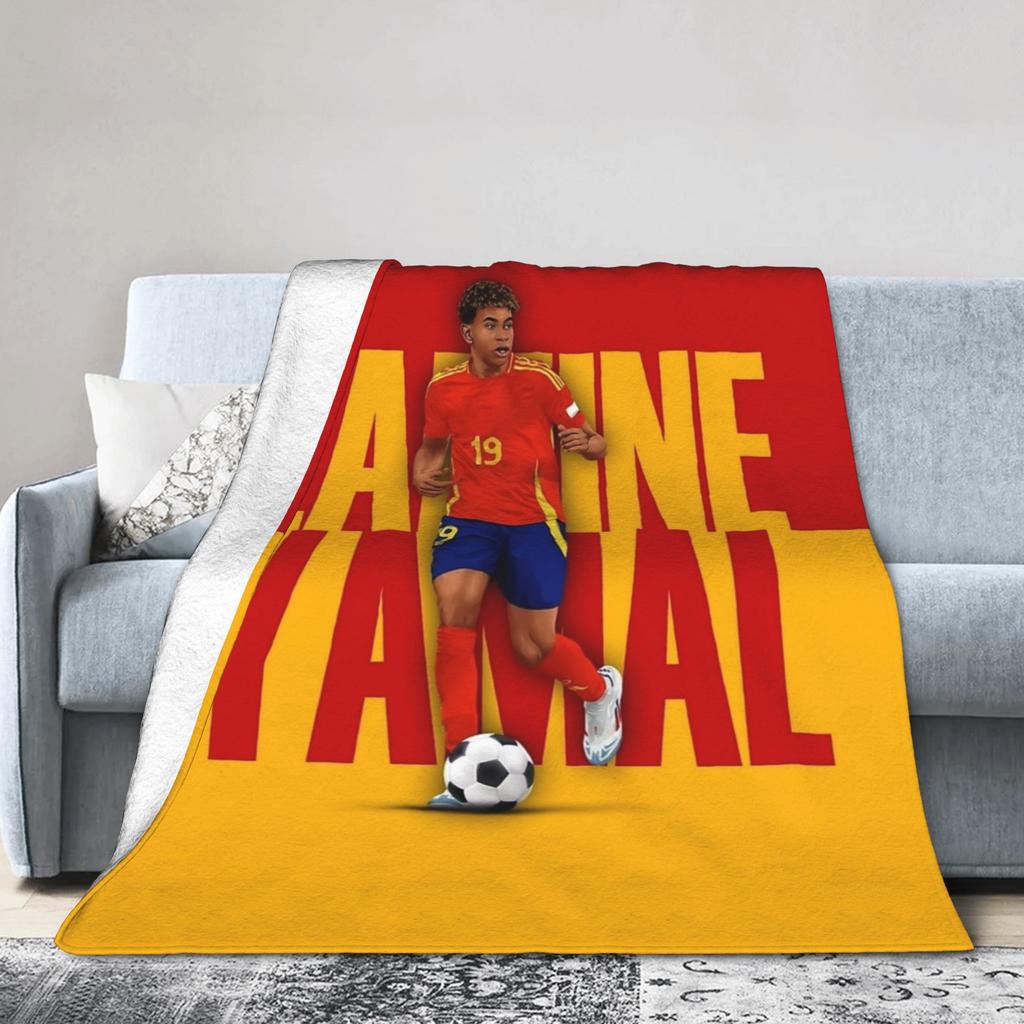 Ламин Ямаль Одеяла Футбол Футбол Фланелевое Новинка Теплое Плед для Дома Ресторана Текстильный Декор