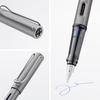 LAMY Graphite Fountain Pen Ergonomic Grip and Steel Size EF Lightweight Aluminum Body Includes LAMY T10 Blue Cartridge AL-star - Nib, - - -