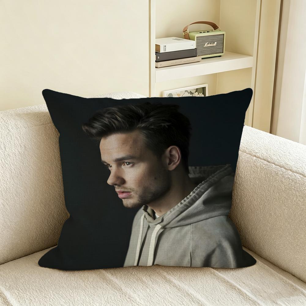 L-Liam Payne Cushion Cover Natural Linen Pillowcase Set, All-In-One Decor For Sofa, Bedroom & Chair