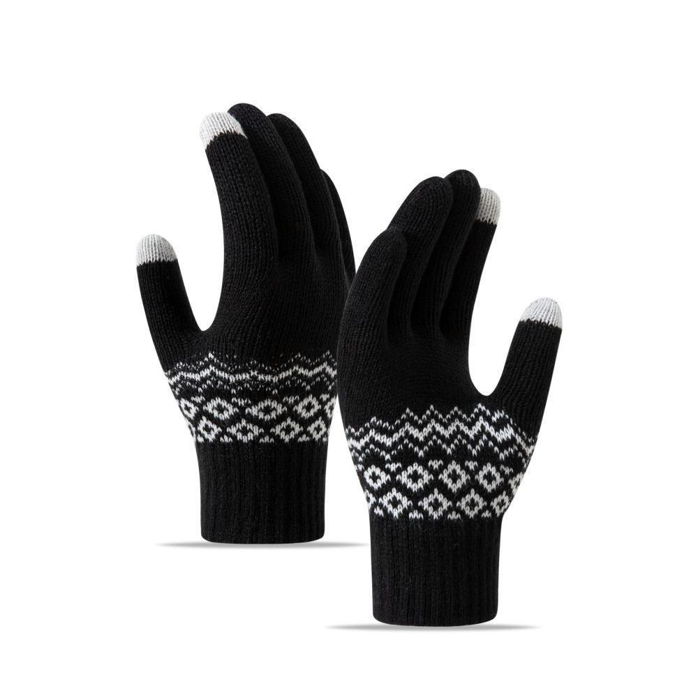 Warm Touch Screen Gloves Knitted Skiing Gloves New Full Finger Gloves  Unisex