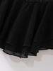Girls Color Block Sheer Mesh Patchwork Dress Sleeveless Shiny Rhinestone Design Figure Skating Performance Gown