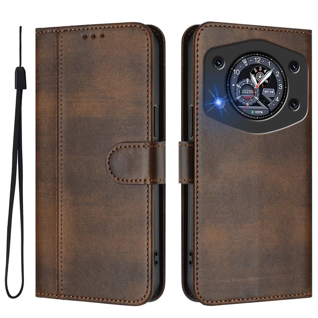 Роскошный простой кожаный чехол для Cubot P80/Cubot P50/Cubot A10/Cubot Max 5/Cubot A30 с отделениями для карт, магнитной подставкой, противоударным откидным чехлом