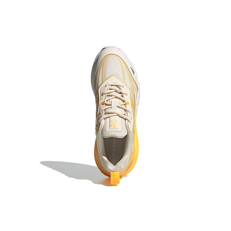 adidas Originals ZX 2K Boost 2.0 Тканевые Ретро Универсальные Спортивные Нескользящие Прочные Низкие Повседневные Кроссовки Женские хаки-желтые GZ7823