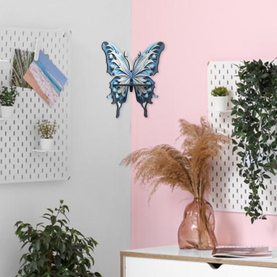 Угловая полка из искусственного хрусталя с бабочкой, деревянная настенная плавающая полка для гостиной, прочная каменная витрина для хранения свечей, украшение