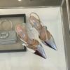 Fashion Heels New Fine Heel Pointy One Line Buckle Sandals Fashion All-Match Bag Head Pointy