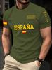 Испания 2026 Футбольная футболка для мужчин Классическая God Spain Повседневные топы с коротким рукавом Повседневная футболка с круглым вырезом в спортивном стиле Мужская одежда