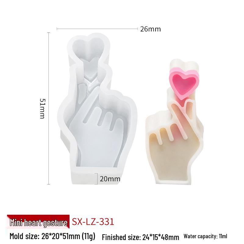 Форма для свечи с жестом руки «Три веры» для изготовления ароматических свечей и диффузоров своими руками